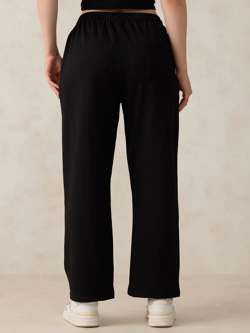 Outzidr  Black Heart Printed Joggers for Women | Best Price UAE